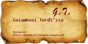 Galambosi Terézia névjegykártya