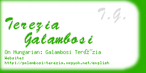 terezia galambosi business card